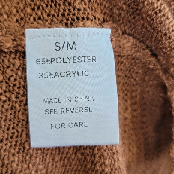 NWT Everyday Chic Boutique | Brown Lightweight Knit Sweater Size S/M - Picture 5 of 6